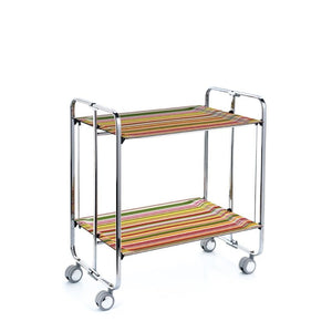 Carrello pieghevole da cucina BAUHAUS, 2 vassoi. Struttura cromata, Fantasia 4