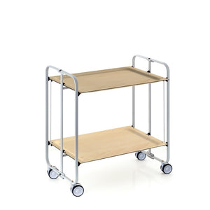 Carrello pieghevole da cucina BAUHAUS, 2 vassoi. Struttura grigio, Fantasia 19