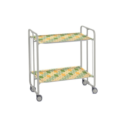 Carrello pieghevole da cucina BAUHAUS, 2 vassoi. Struttura grigio, Fantasia 38