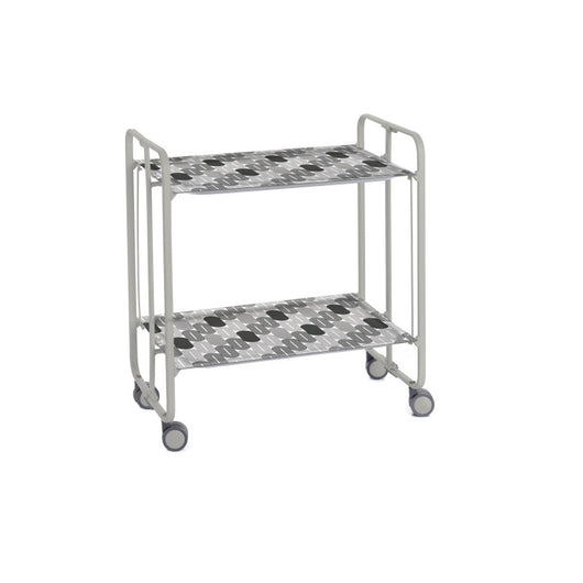 Carrello pieghevole da cucina BAUHAUS, 2 vassoi. Struttura grigio, Fantasia 36