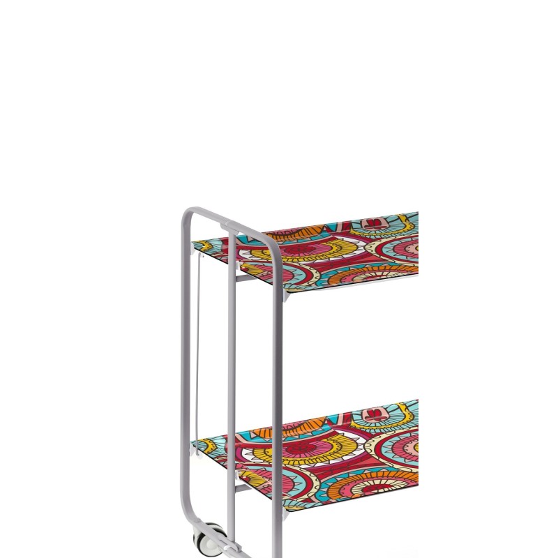 Carrello pieghevole da cucina BAUHAUS, 2 vassoi. Struttura grigio, Fantasia 8