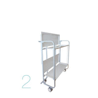 Carrello pieghevole da cucina BAUHAUS, 2 vassoi. Struttura grigio, Fantasia 19