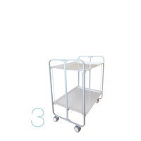 Carrello pieghevole da cucina BAUHAUS, 2 vassoi. Struttura grigio, Fantasia 19