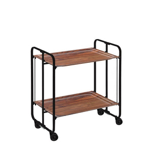 Carrello pieghevole da cucina BAUHAUS, 2 vassoi. Struttura nera, Fantasia 5