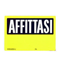 Cartello Affittasi Plastificato Con Scritta 30 X 20 Cm Segnaletico         