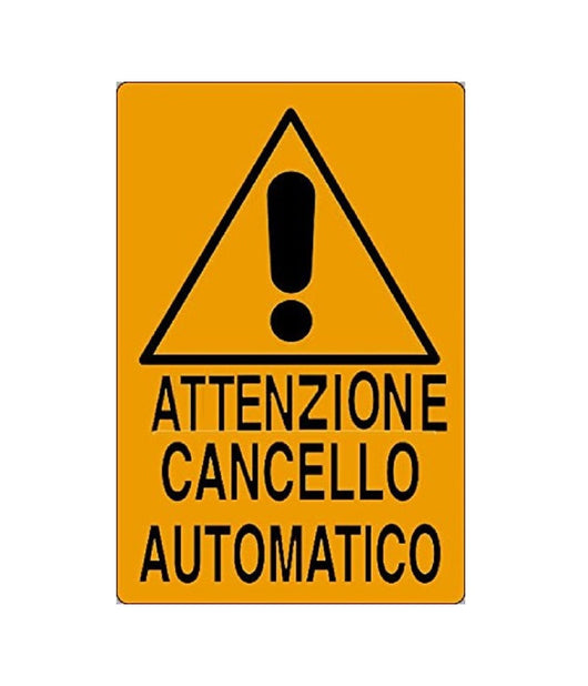 Cartello Attenzione Cancello Automatico Segnaletica Sicurezza Avvertimento         