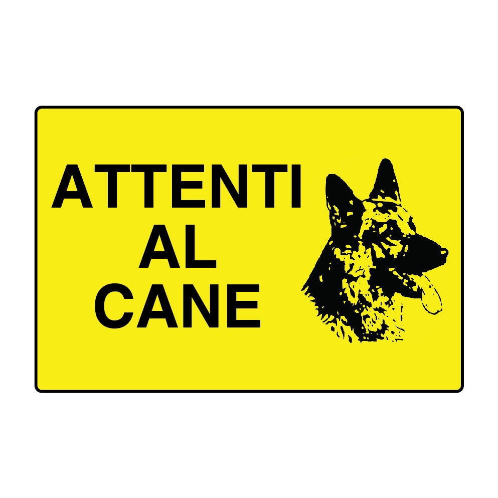 Cartello in alluminio attenti al cane