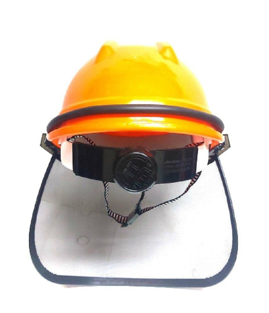 Casco Elmetto Protettivo Con Visiera A Rete Per Decespugliatore E Tagliaerba         