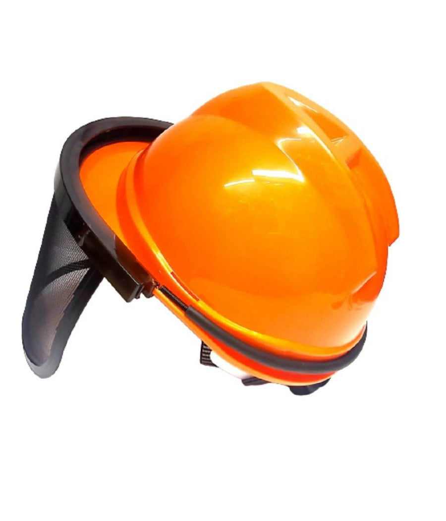 Casco Elmetto Protettivo Con Visiera A Rete Per Decespugliatore E Tagliaerba         