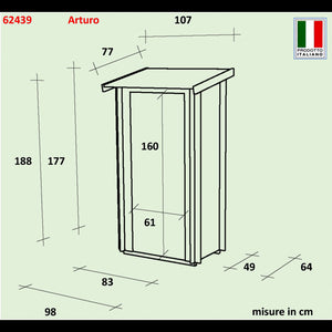 Casetta Bh16 Arturo Addossata 94x64 cm PSC pefc