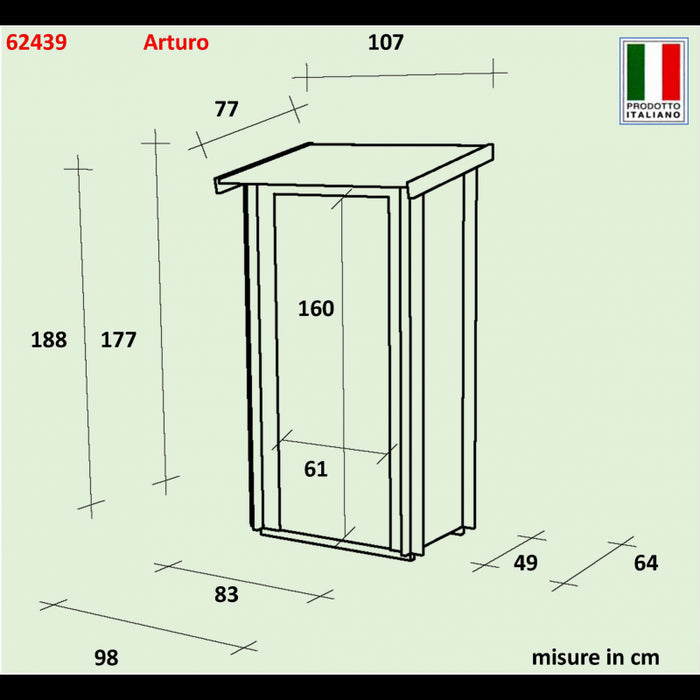 Casetta Bh16 Arturo Addossata 94x64 cm PSC pefc