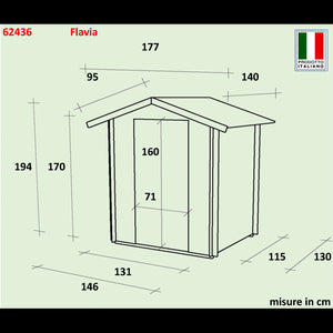 Casetta Bh16 Flavia 146x130 cm PSF pefc