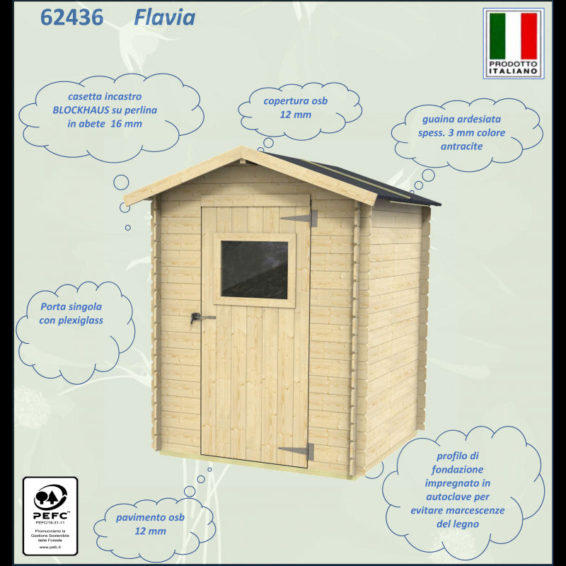 Casetta Bh16 Flavia 146x130 cm PSF pefc