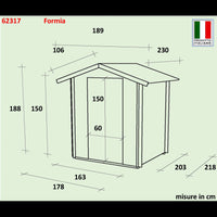 Casetta Bh16 Formia 178x218 cm PSC pefc