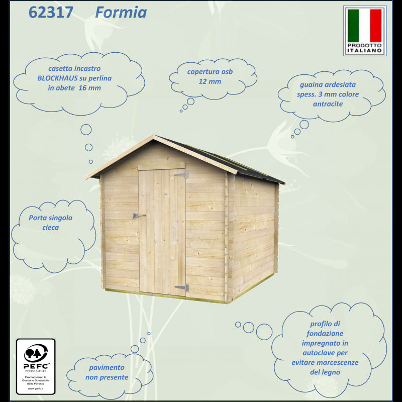 Casetta Bh16 Formia 178x218 cm PSC pefc