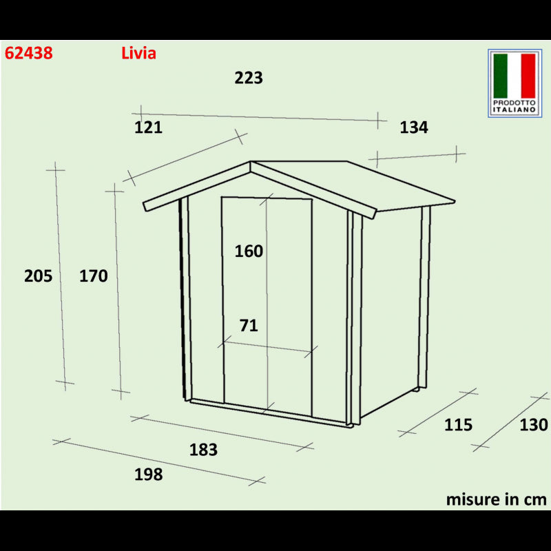 Casetta Bh16 Livia Varie misure e colori PSC+F pefc - Non trattato