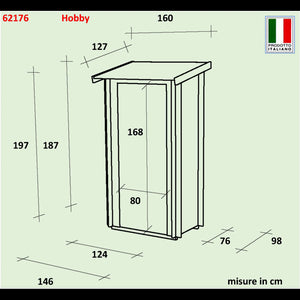 Casetta Bh19 Hobby Monofalda Varie misure PSF pefc - Porta singola 146x98