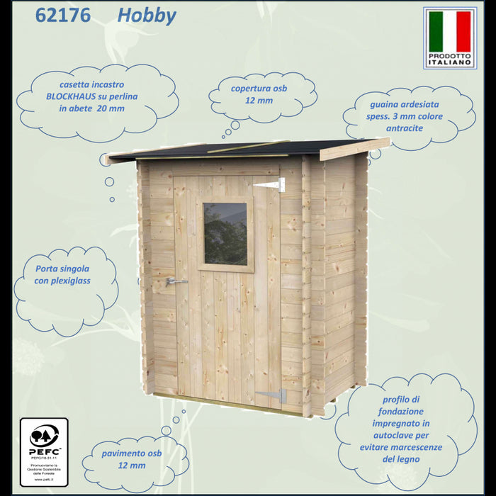 Casetta Bh19 Hobby Monofalda Varie misure PSF pefc - Porta singola 146x98