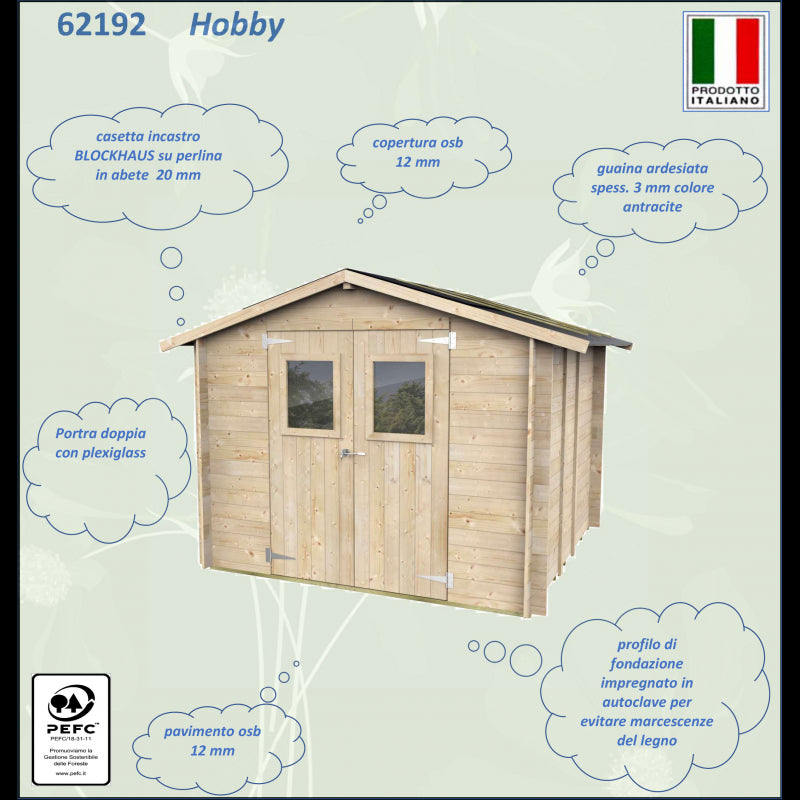 Casetta Bh19 Hobby Varie misure PSF pefc - Porta doppia 248x248