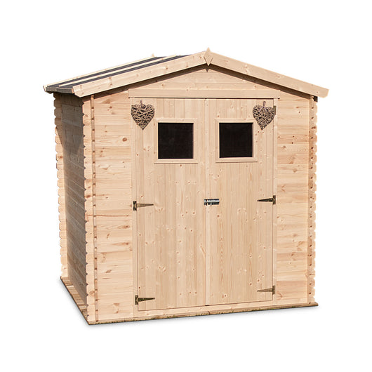 Giada - Casetta da giardino in legno di abete casetta da esterno 180x130x218H cm blockhouse ripostiglio da esterno