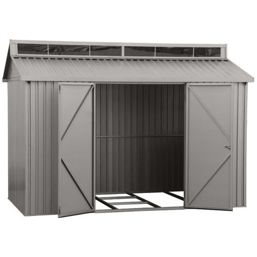 Casetta Box da Giardino 323,3x182,5x230,5 cm in Alluminio Grigio