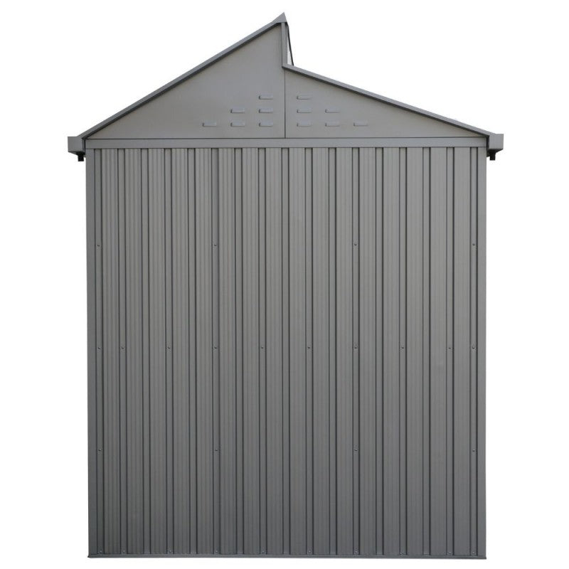 Casetta Box da Giardino 263,2x182,5x230,5 cm in Alluminio Grigio