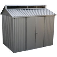 Casetta Box da Giardino 263,2x182,5x230,5 cm in Alluminio Grigio