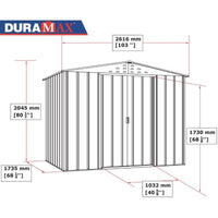 Casetta Box da Giardino 183x261,6x204,5 cm in Metallo Antracite