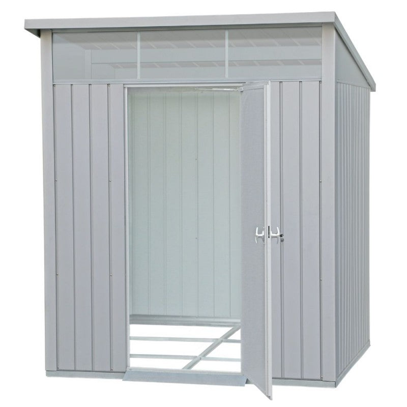 Casetta Box da Giardino 198,6x196,5x229 cm in Acciaio Zincato Grigio