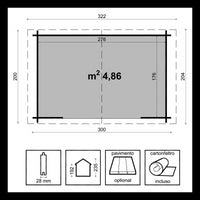 Casetta Toronto Cm. 300X200 Losa