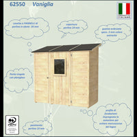 Casetta Vaniglia Addossata o meno Varie misure PSF pefc - Addossata 207x102 cm