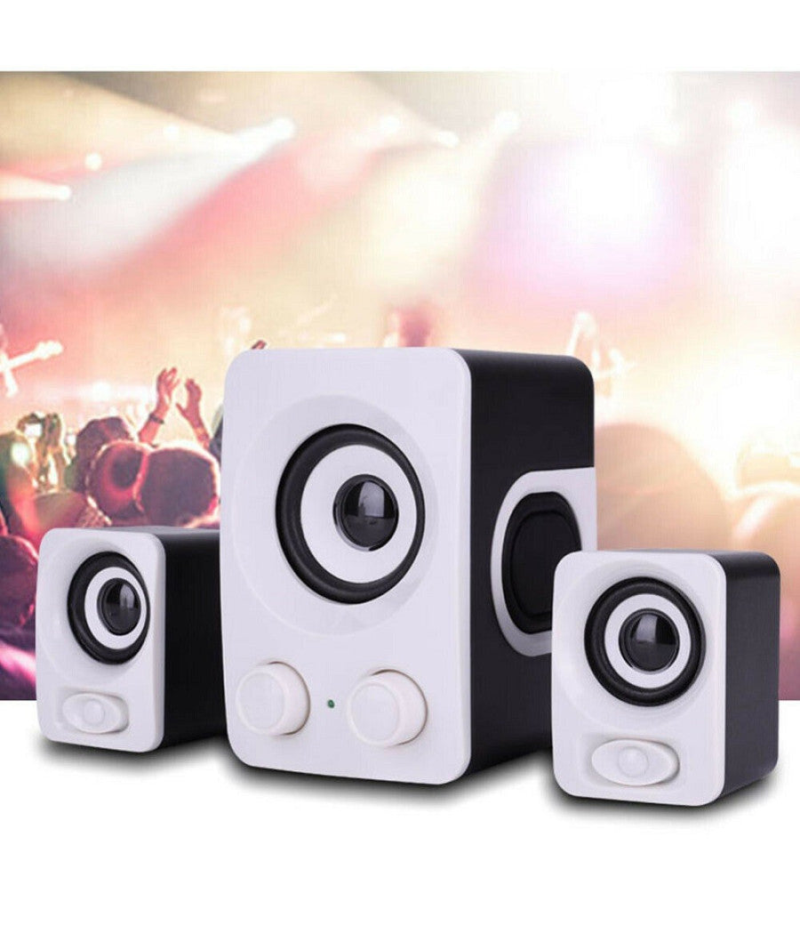 Casse Acustiche Pc 2.1 Speaker Audio Musica Mp3 Tv Aux Desktop Notebook Ft-q7         