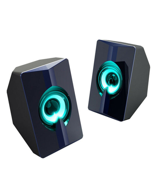 Casse Audio 2.0 Aux Usb Pc Altoparlanti Per Notebook 3 W X 2 Luce Rgb Ab-d377         