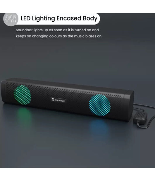 Casse Audio Soundbar Aux Usb Speaker Altoparlanti Con Luce Rgb Per Pc Notebook         