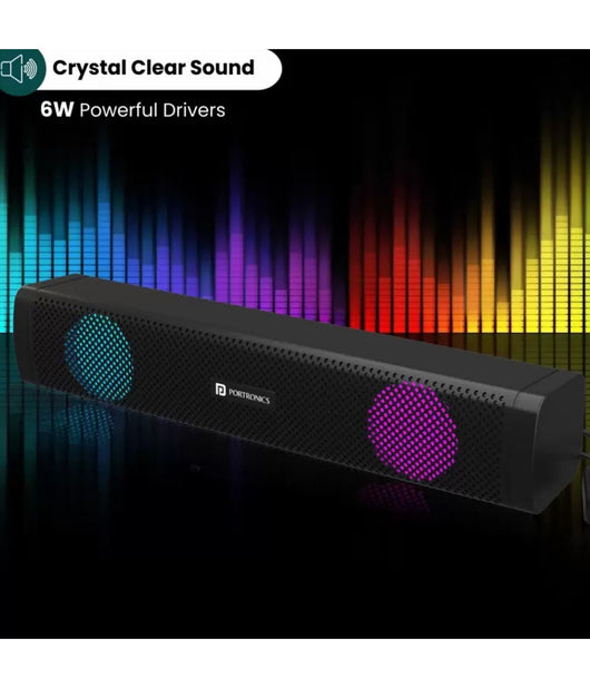 Casse Audio Soundbar Aux Usb Speaker Altoparlanti Con Luce Rgb Per Pc Notebook         