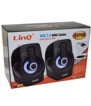 Casse Usb 2.0 Mini Speaker Altoparlanti Con Luce Led Pc Notebook Netbook A2000         