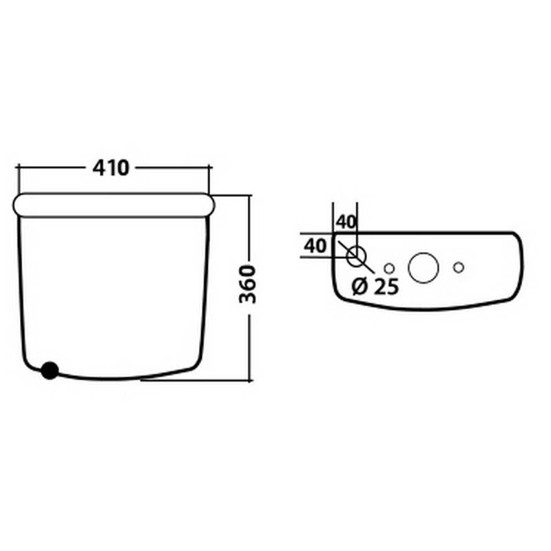 Lavabo sospeso serie debba monoforo l 60 cm cod 83100