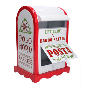 Cassetta posta metallo rosso bianco nbd-9063 cm20x22,5h33