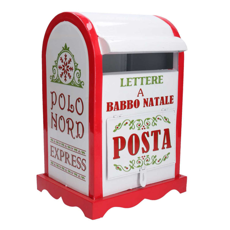 Cassetta posta metallo rosso bianco nbd-9063 cm20x22,5h33