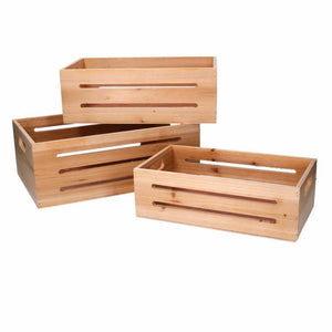 Cassetto legno 1-3 naturale rettangolare cm38x25h14