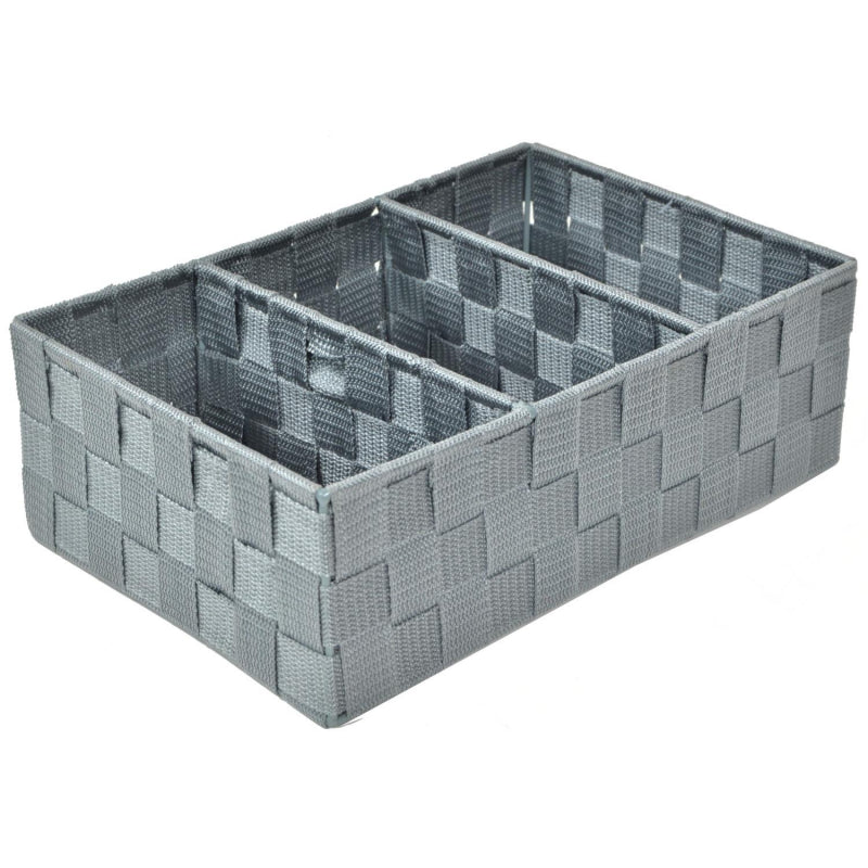 Cassetto poliestere grigio 3 scomparti cm31x21h10