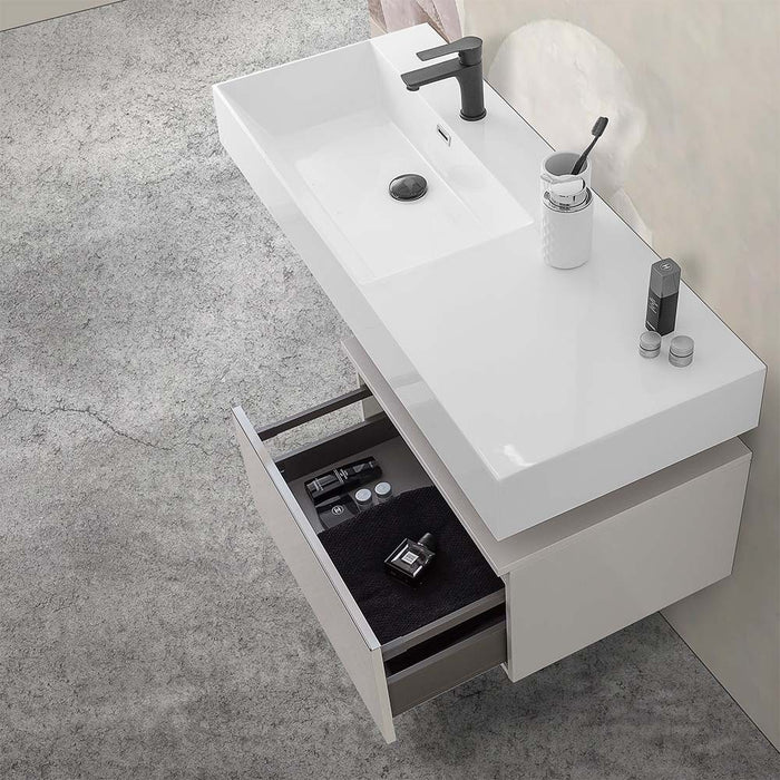 Cassettone sospeso bagno 60 cm grigio perla opaco Iside