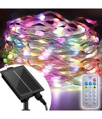 Catena Luminosa Microled Da 30mt 300led Con Pannello Solare Ricaricabile Esterno         