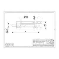 Catenaccio chiavistello portalucchetto zincato da 23cm