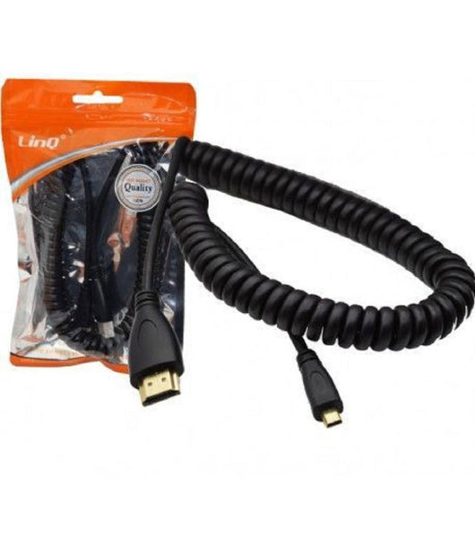 Cavo Adattatore A Spirale Molla Da Micro Hdmi A Hdmi Lunghezza 2 Metri Hd-c4522         