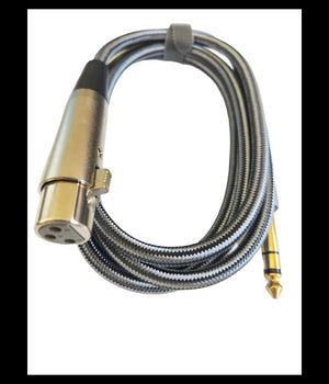 Cavo Adattatore Audio 1.5mt Microfono Xlr Femmina A Trs Maschio Da 6,35mm Kl6305         