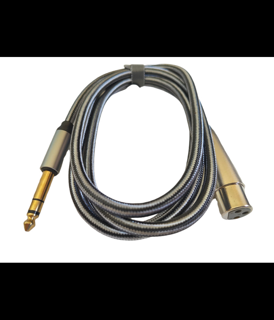 Cavo Adattatore Audio 1.5mt Microfono Xlr Femmina A Trs Maschio Da 6,35mm Kl6305         