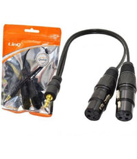 Cavo Adattatore Audio Da Jack 3,5 Mm Maschio Stereo A 2 Xlr Femmina 30cm Kl-9252         