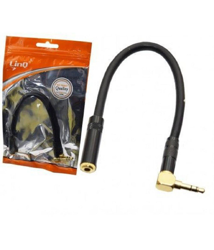 Cavo Adattatore Audio Da Jack 3,5mm Femmina A 3,5mm Maschio Angolo 20 Cm Kl-9248         