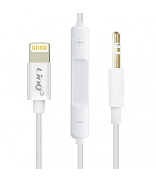 Cavo Adattatore Audio Da Lightning Iphone A Aux Jack 3,5mm Maschio 1mt Ip-7726         